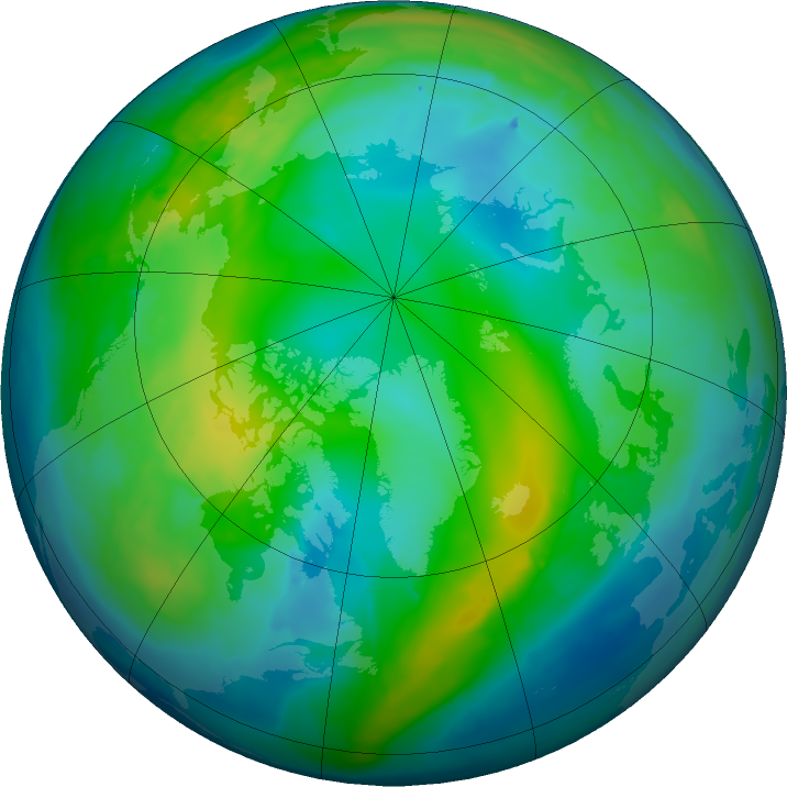 Arctic ozone map for 19 November 2015